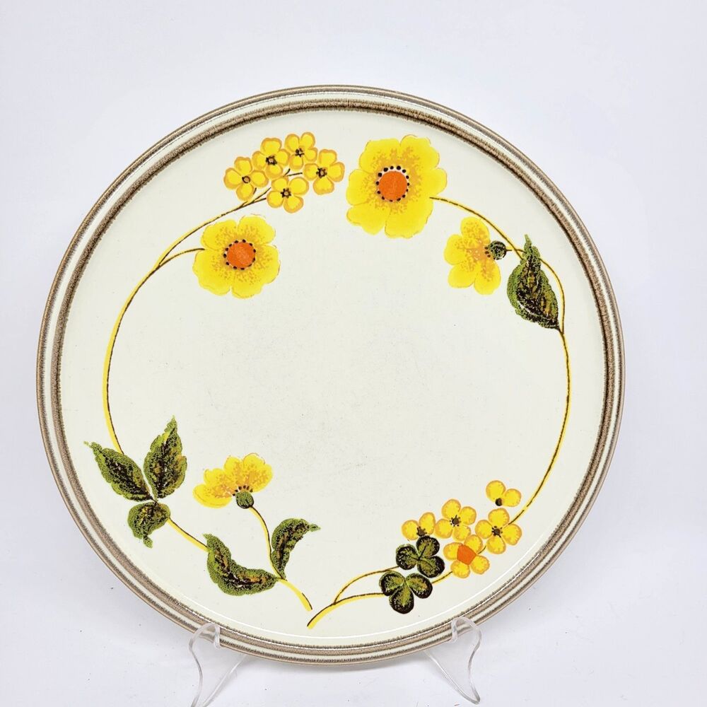 Mikasa International D8002 "SUNNY CORNER" Vintage 10 3/4" Dinner Plate EC